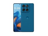 A Motorola Edge 60 Fusion Pantone Mykonos Blue színben a negyedik színválaszték, amelyben a telefon megvásárolható. (Kép forrása: Motorola)