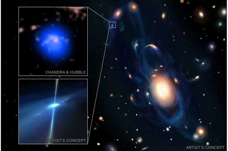 Egy művészi illusztráció, amely a két neutroncsillag ütközését mutatja.