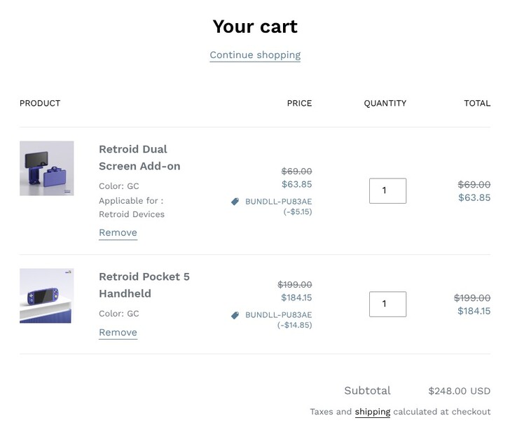 A Retroid Pocket 5 + Dual Screen Add-on csomag nagyjából ugyanannyiba kerül, mint az AYN Thor Lite. (Kép forrása: Retroid)
