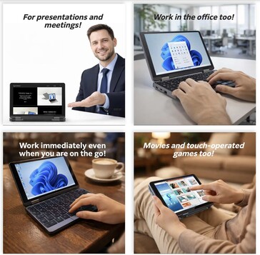 A Pocket 8 laptop rendkívül kompakt.