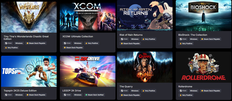 Minden, ami a The 2K Collectionben található (Kép forrása: Green Man Gaming)