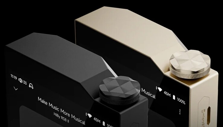 A HiBy RS8 II hangerőszabályzója ékszeres megjelenésű. (Kép forrása: HiBy)