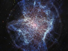 Közép-infravörös kép az NGC 6072 planetáris ködről (Kép forrása: NASA, ESA, CSA és STScI; kivágva)