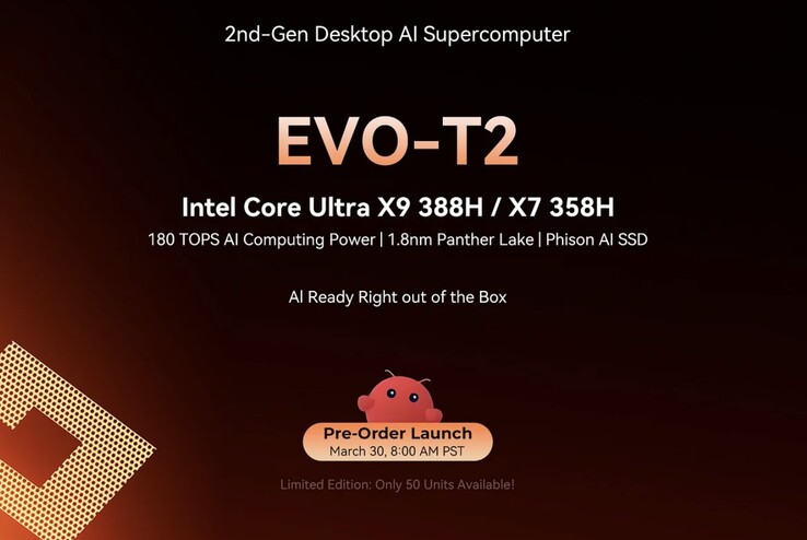 A GMKtec Evo-T2 játék mini PC előrendelése még ebben a hónapban elindul.