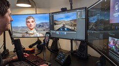 Egy iPhone valós időben rögzíti az arckifejezéseket, és a Live Link Face és a MetaHuman Animator segítségével digitális karakteranimációt készít az Unreal Engine-ben (Kép forrása: Epic Games via Unreal Engine blog)