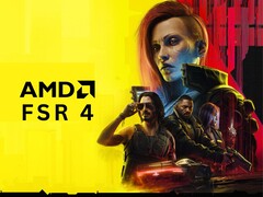 Cyberpunk 2077 karakterek AMD FSR 4 logóval (Kép forrása: Cyberpunk 2077 hivatalos grafikájának felhasználásával szerkesztve a CD Projekt Red-től)