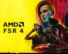 Cyberpunk 2077 karakterek AMD FSR 4 logóval (Kép forrása: Cyberpunk 2077 hivatalos grafikájának felhasználásával szerkesztve a CD Projekt Red-től)