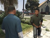 Képernyőfelvétel Franklinről és Lamarról a Grand Theft Auto V-ben 