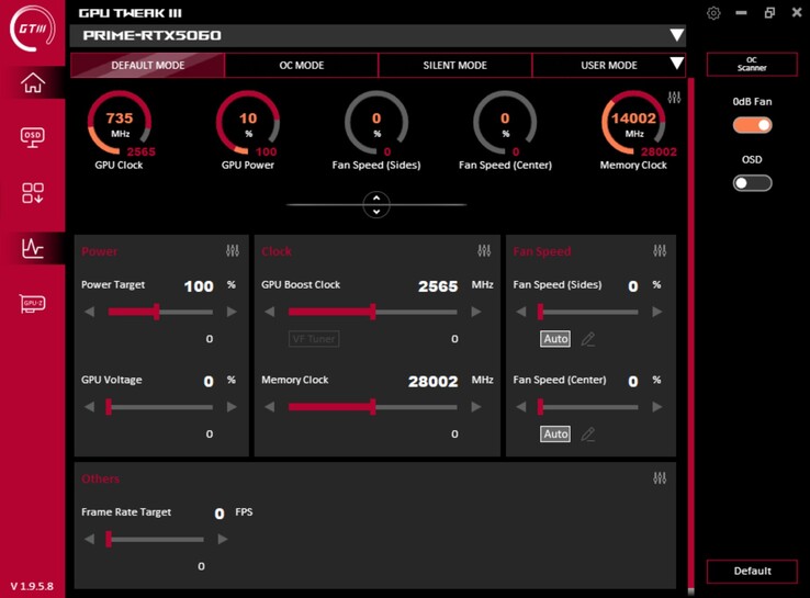 GPU Tweak III (standard mód)