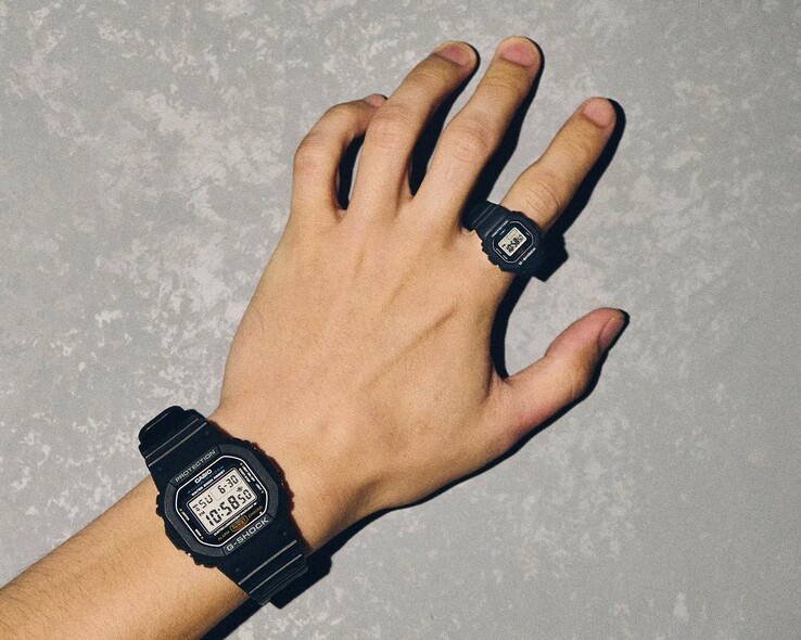 A Nano gyűrű nagyjából tizedakkora, mint egy hagyományos G-Shock. (Kép forrása: Casio)