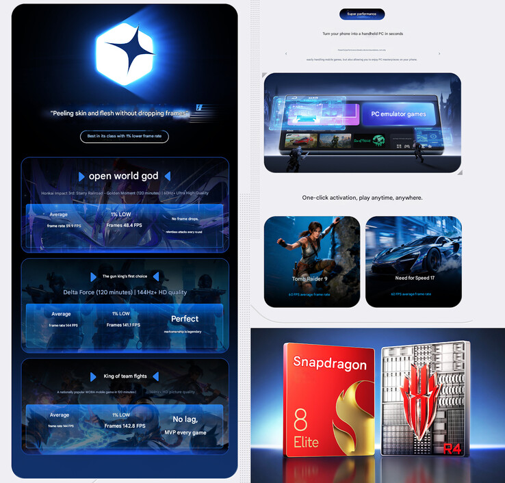 A 11 Air kiemelt játékai (Kép forrása: RedMagic - gépi fordítás)