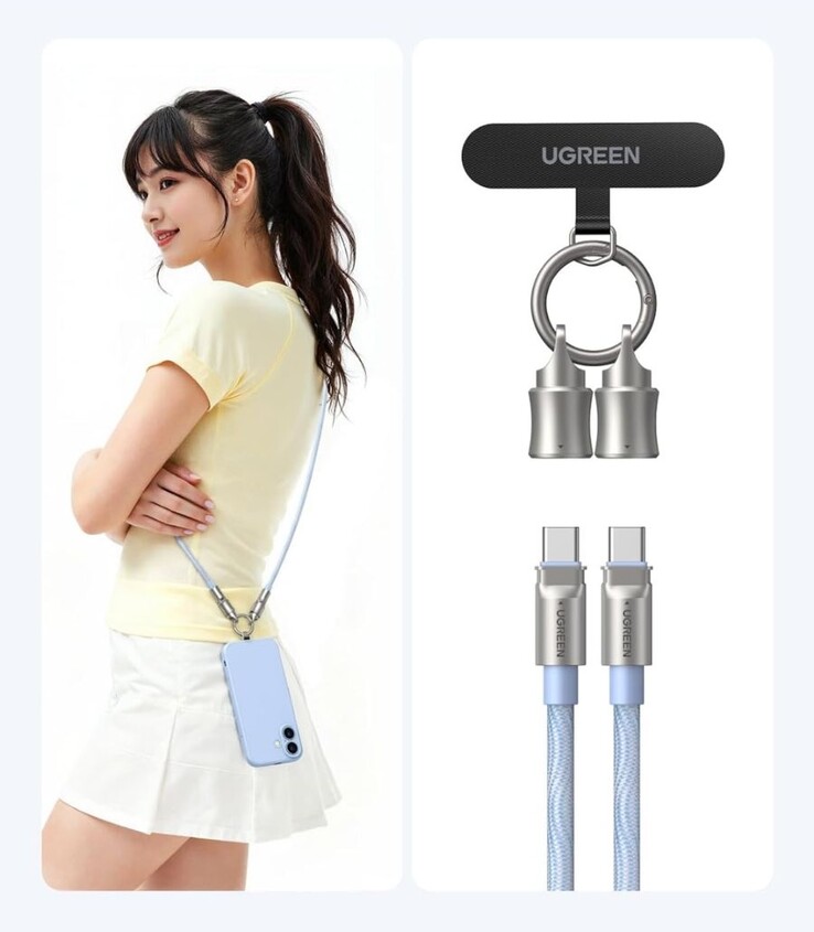 Az Ugreen USB-C-USB-C nyaklánc kábel