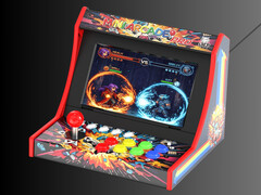 Az iMP Mini Arcade Pro Switch játéktermi szekrény előlapja látható (Kép forrása: iMP Gaming PR)
