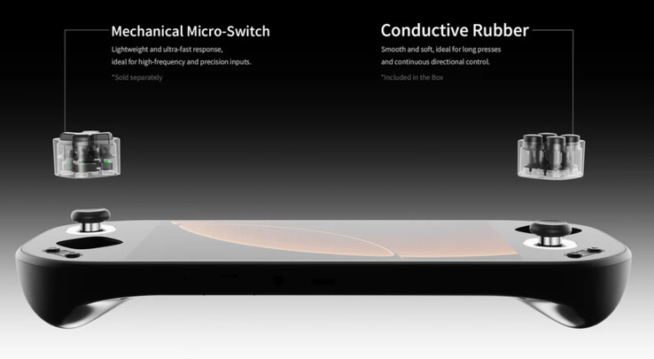 A Pocket Max támogatja a cserélhető gombokat, mint az Ayaneo 3.