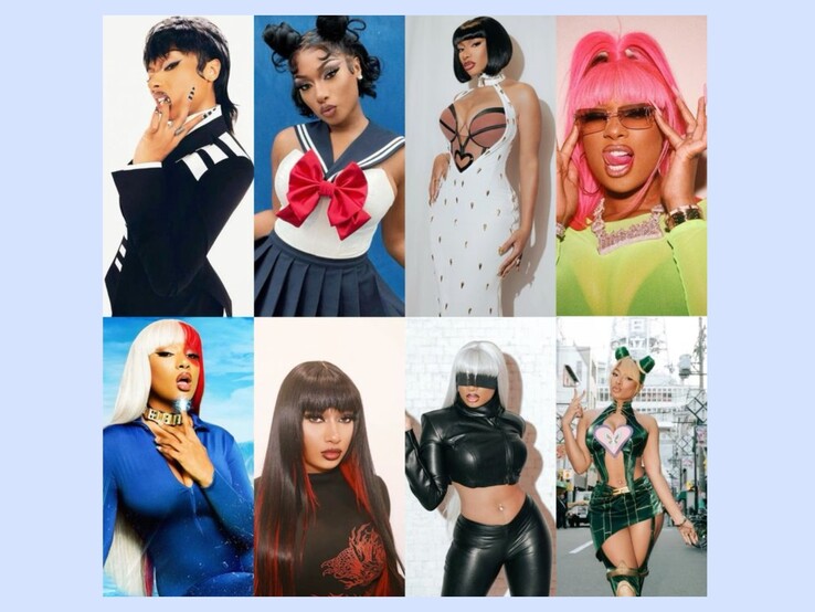 Csak néhány Megan Thee Stallion cosplay ruhái közül.