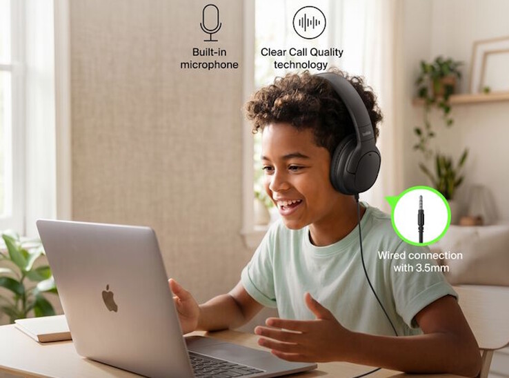 A SoundForm Play ANC fejhallgató mikrofonnal rendelkezik, és audiokábellel is használható.