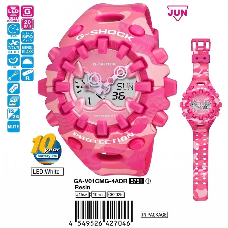 A Casio G-Shock GA-V01CMG-4A óra