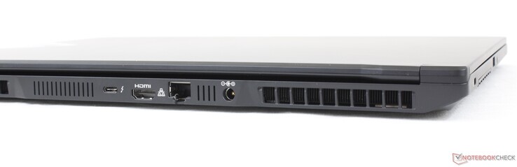 Rear: USB-C w/ Thunderbolt 4 + DisplayPort, HDMI 2.1, 2.5-Gbit RJ-45, AC adapter