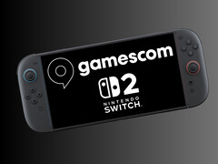 Nintendo Switch 2 a Gamescom logójával (Kép forrása: Gamescom, Nintendo of America szerkesztéssel)