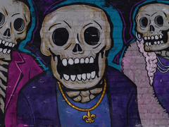 A Saints Row bandát ábrázoló graffiti