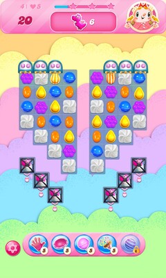A Candy Crush Saga szinttervezése látható (Kép forrása: Google Play Store)