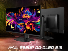 A MAG 322UP QD-OLED E16 ugyanazt a Gen 3 QD-OLED panelt tartalmazza, mint a tavalyi MAG 321UP. (Kép forrása: MSI)