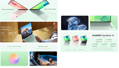 A MateBook 14 HarmonyOS főbb jellemzői (gépi fordításban)