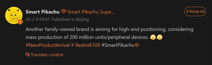 Smart Pikachu új jelentést oszt meg a Redmi K100 sorozatról