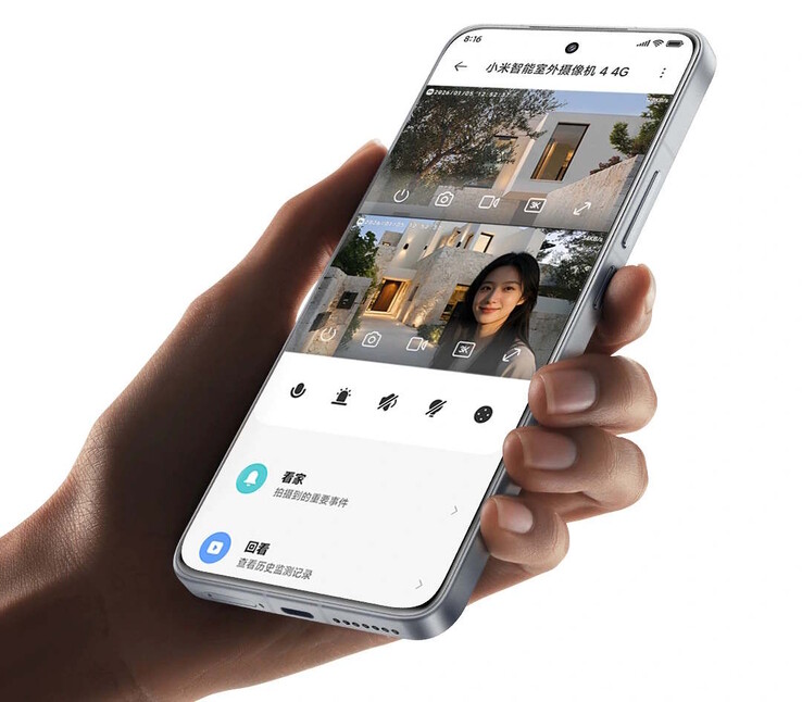 A Xiaomi Smart Outdoor Camera 4 4G Dual-Camera Edition a Xiaomi alkalmazáson keresztül vezérelhető. (Kép forrása: Xiaomi)