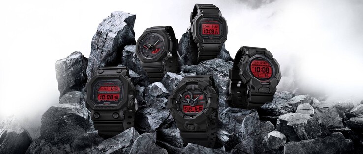 A Casio Black and Bold Red sorozat öt órát tartalmaz. (Kép forrása: Casio)