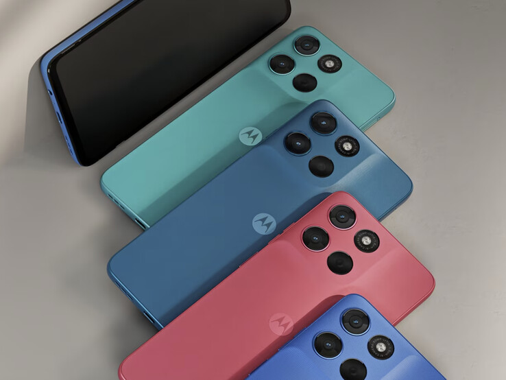 A Moto G57 Power a négy megjelenési színben. (Kép forrása: Motorola)