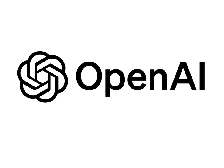 Az OpenAI logója fekete szöveggel és szimbólummal (Kép forrása: OpenAI)