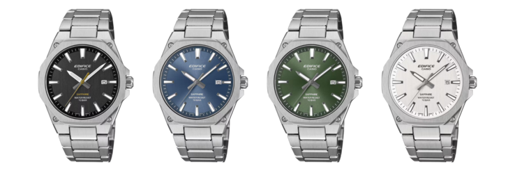 Balról jobbra: a Casio Edifice EFR-SE108D-1A, EFR-SE108D-2A, EFR-SE108D-3A és EFR-SE108D-7A karórák