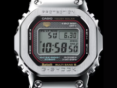 A pletykált Casio G-Shock GMW-B5000D Orange Line óra várhatóan hasonló lesz a GMW-B5000D-1C piros vonalas órához (fent). (Kép forrása: Casio)