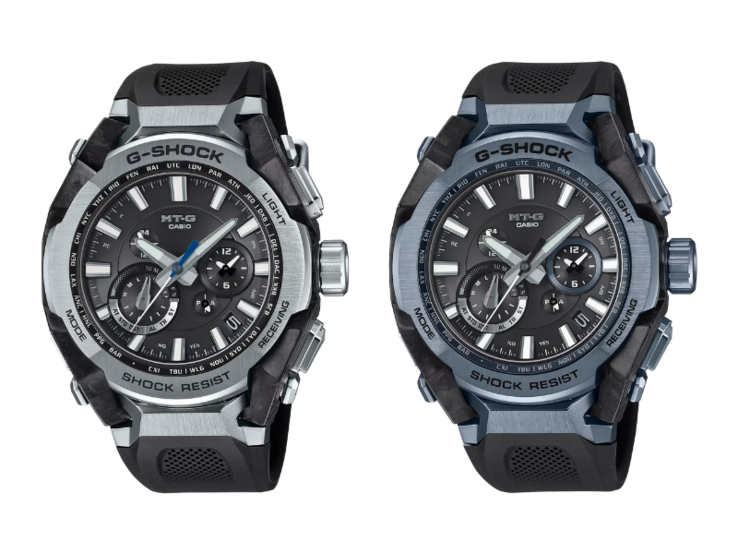 A Casio G-Shock MTG-B4000-1A (balra) és MTG-B4000B-1A2 (jobbra) órák. (Kép forrása: Casio)