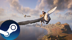 Egy játékbeli screenshot a Hogwarts Legacyból, amely a játékban található traverzális mechanikát mutatja be. (Kép forrása: Steam - szerkesztve)