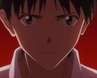 Egy képernyőfelvétel Ikari Shinji-ről az Evangelion 3.01.01 Thrice Upon a Time című film előzeteséből