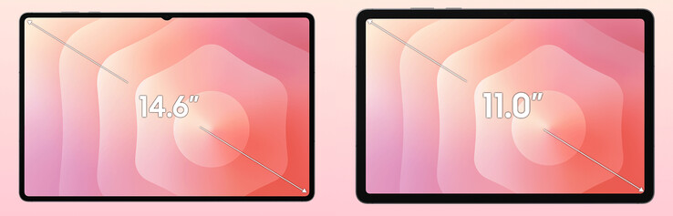 A Galaxy Tab S11 kihagyja a vékony kereteket és a notchot, Tab S11 Ultra és Tab S11 balról jobbra. (Kép forrása: via Evan Blass)