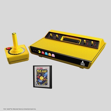 Az Atari 2600+ PAC-MAN Edition egy ingyenes játékot és egy CX-40+ vezeték nélküli Joystick PAC-MAN Editiont tartalmaz (Kép forrása: Atari)