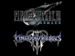 Final Fantasy 7 Remake és Kingdom Hearts logók (Kép forrása: Square Enix, Disney szerkesztve)