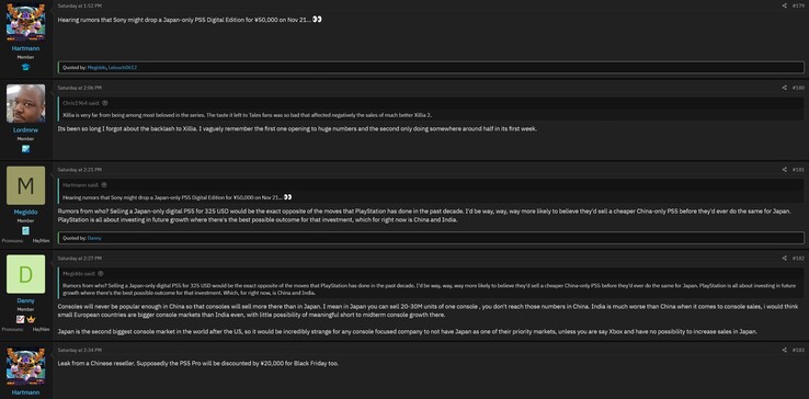 Install Base fórumok pletyka a japán régió zárolt PS5 Digital (Kép forrása: screenshot, Install Base fórumok)
