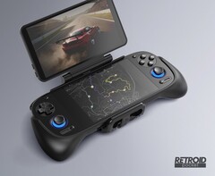 Retroid Dual Screen Add-On csatlakoztatva egy Retroid Pocket 5 készülékhez. (Kép forrása: Retroid)