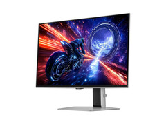 A Samsung Odyssey OLED G6 500 Hz-es játékmonitorának promóciós képe fehér háttér előtt. (Kép forrása: Samsung)