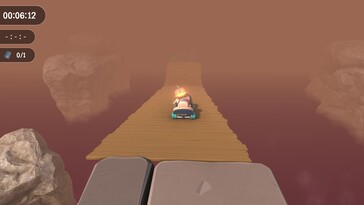 A képen: Játékmenet-képernyőkép a Super Adventure Handből.