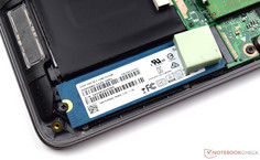 The SSD in its slot.