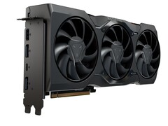 AMD Radeon grafikus kártya háromventilátoros hűtéssel és több kijelző kimenettel, köztük HDMI, DisplayPort és USB-C (Kép forrása: Notebookcheck)