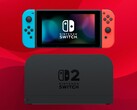 A fenti képen látható eredeti Nintendo Switch a Switch 2 dokkoló mellett