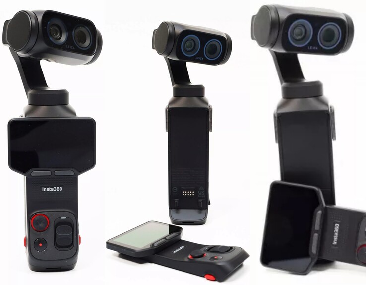 A hivatalos Insta360 Luna Ultra képeken a levehető távirányító látható. A kamera fehér színben is kapható.