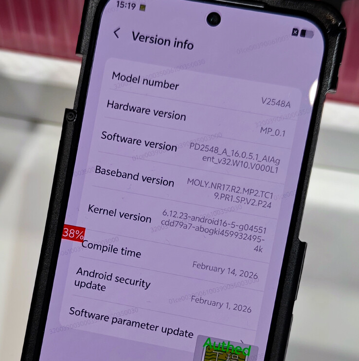A V2548A a Vivo X300 Max várható modellszáma.