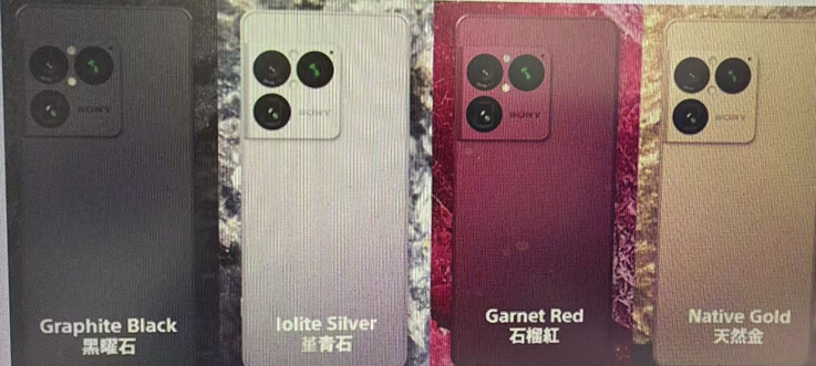 A Sony négy pletykált Xperia 1 VIII színválasztéka.